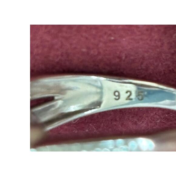 JTW Sterling Silver Diamond Pave Ring Size 7 #63694 - Picture 7 of 8